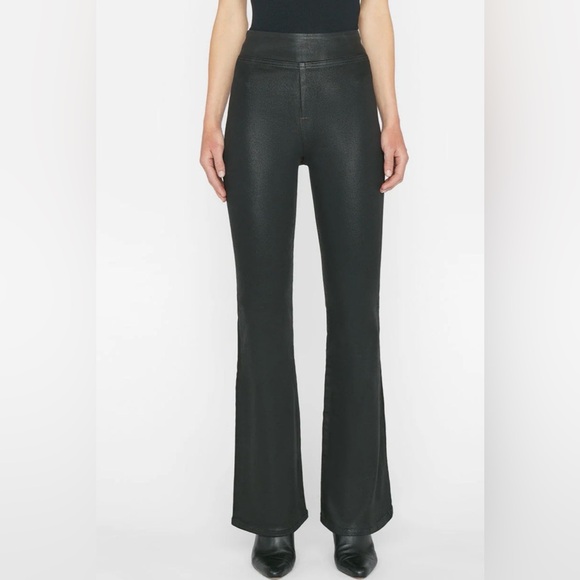 Frame Denim High-Rise Black Flare Jeans